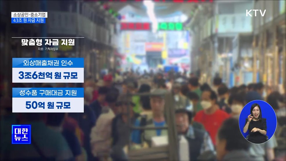 소상공인·중소기업 부담 완화···43조 자금 지원