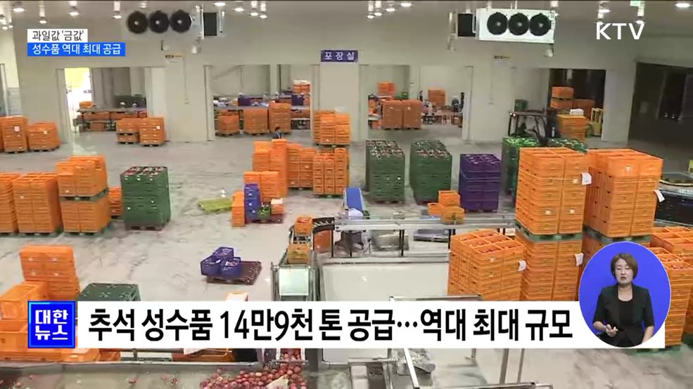 과일값 '금값'···성수품 역대 최대 규모 공급