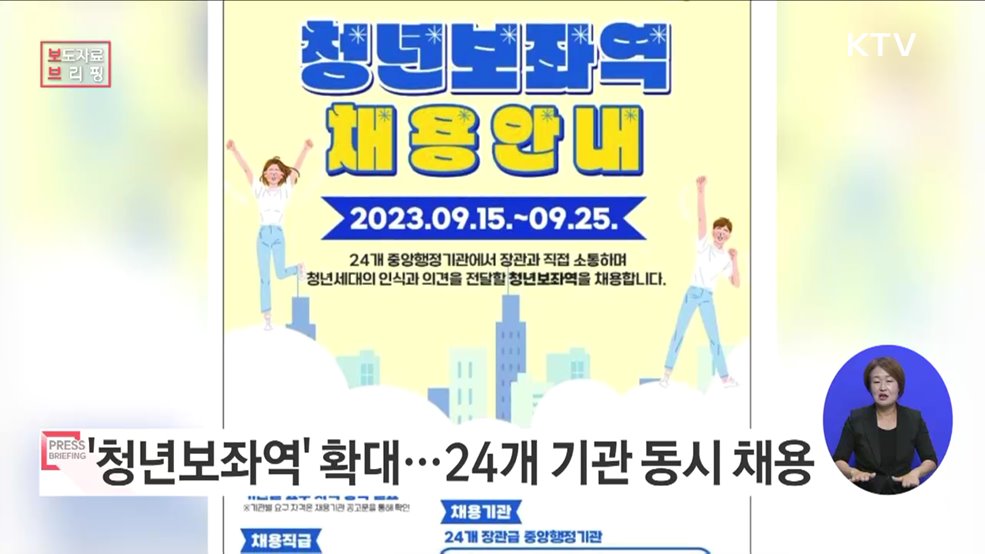 청년의 눈으로 정책을 봅니다. 정부 정책의 동반자 청년보좌역을 채용합니다.