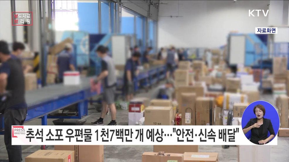 우체국, 추석 명절 우편물 특별소통 돌입