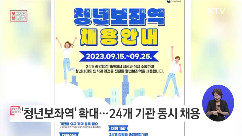 청년의 눈으로 정책을 봅니다. 정부 정책의 동반자 청년보좌역을 채용합니다.