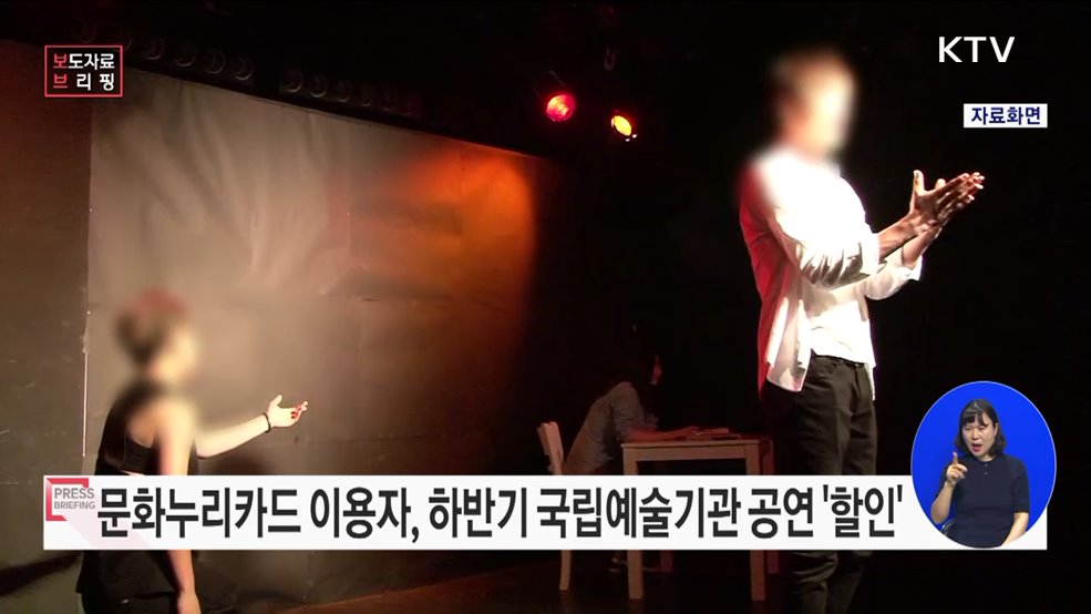 국립예술기관의 명품 공연, 문화누리카드로 더 가까이 즐겨보세요