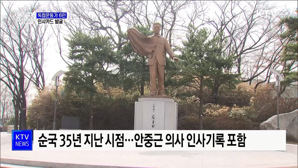 안중근 의사 등 독립운동가 6인 '인사카드' 발굴