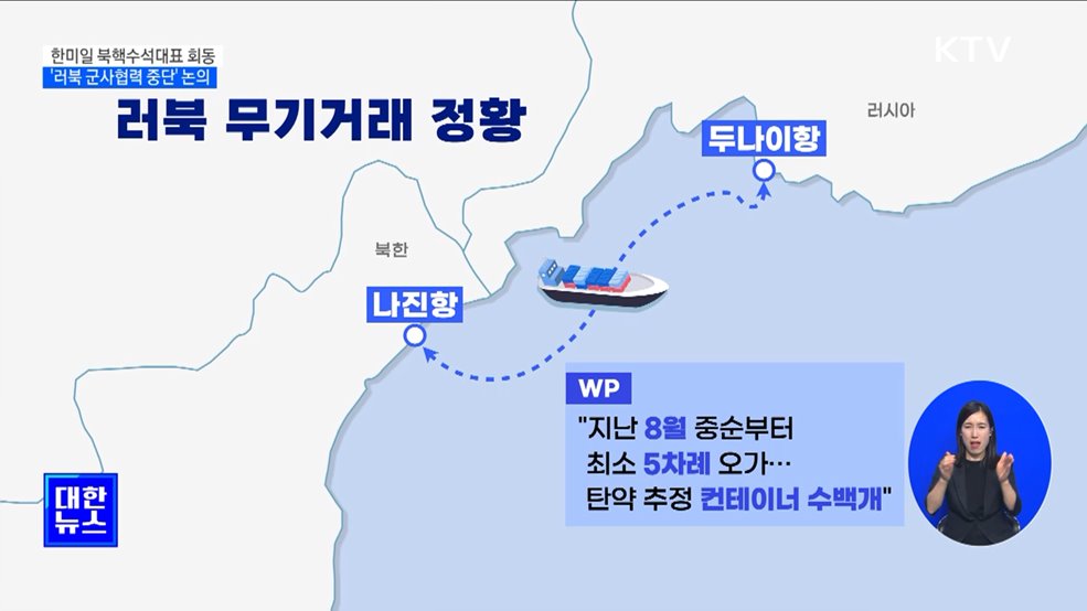 한미일 북핵대표 회동···'러북 군사협력 중단' 논의한 듯