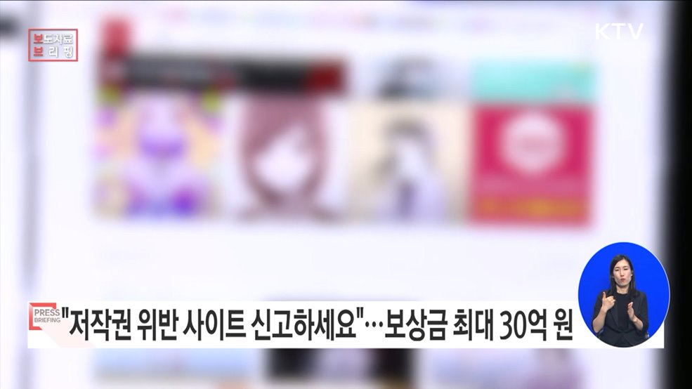 불법 영상·웹툰 유통 사이트 공익 신고하세요