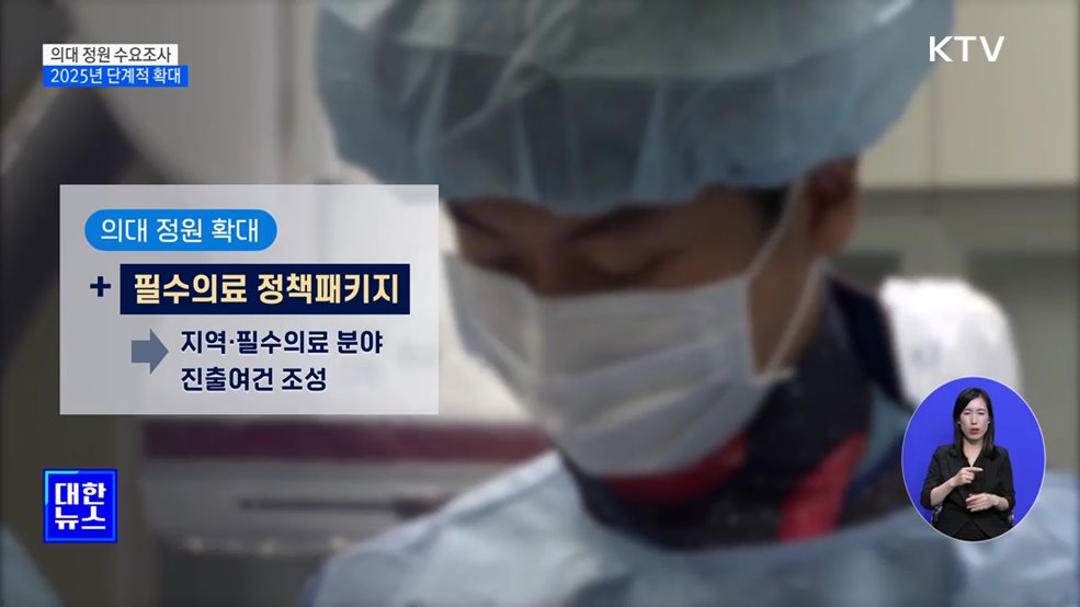 의대 정원 수요조사···2025년 단계적 확대 추진