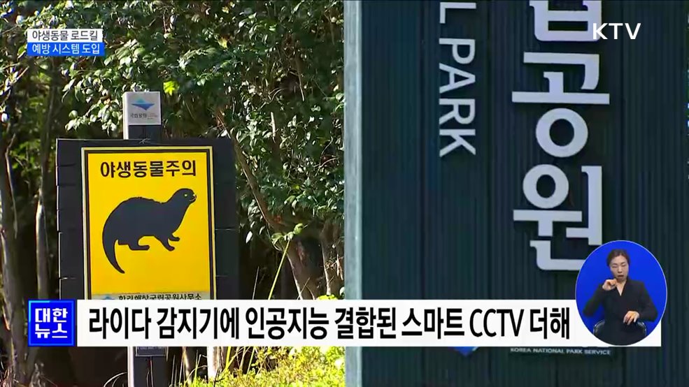 국립공원 '야생동물 로드킬' 예방 시스템 도입