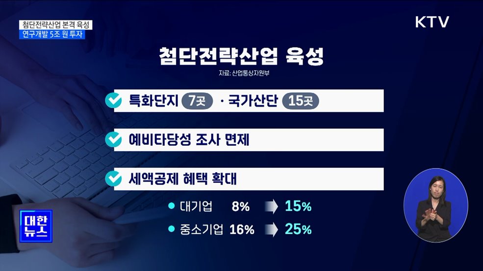 첨단전략산업 본격 육성···연구개발 5조 원 투자