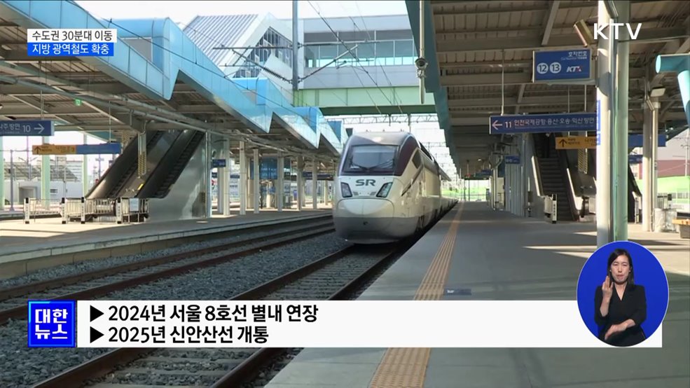 수도권 30분대 이동 실현···지방 광역철도 확충