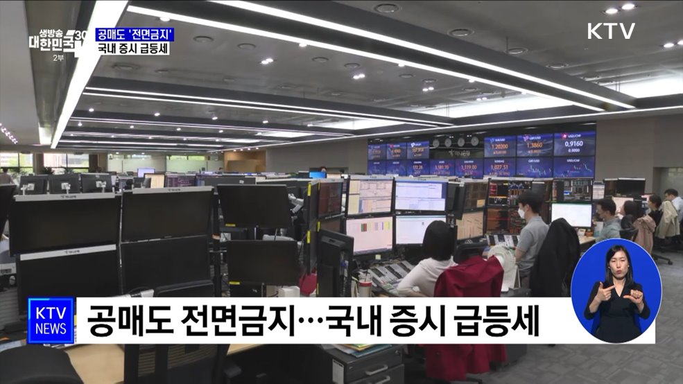 공매도 '전면금지'···국내 증시 급등 '코스닥 사이드카' 발동