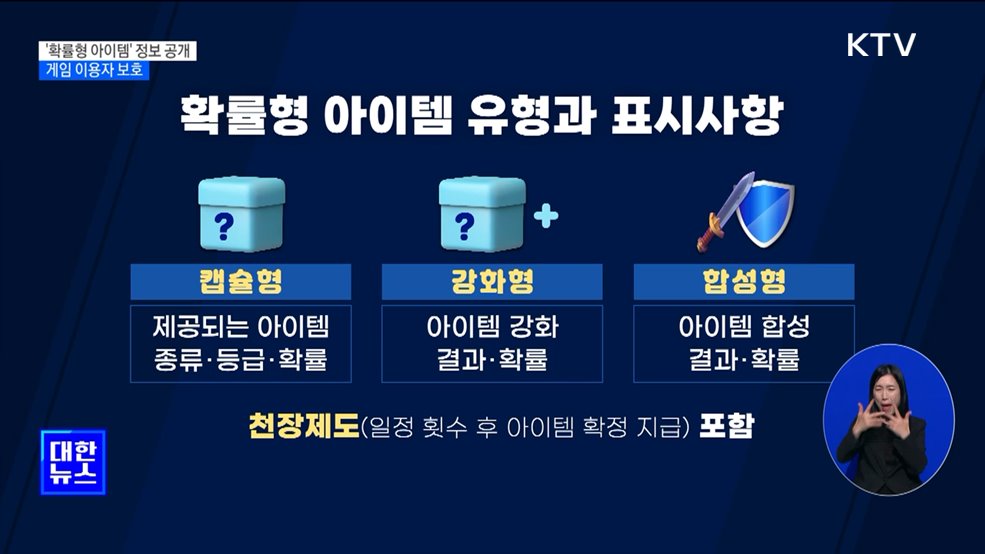 '확률형 아이템' 정보 공개 의무화···게임 이용자 보호