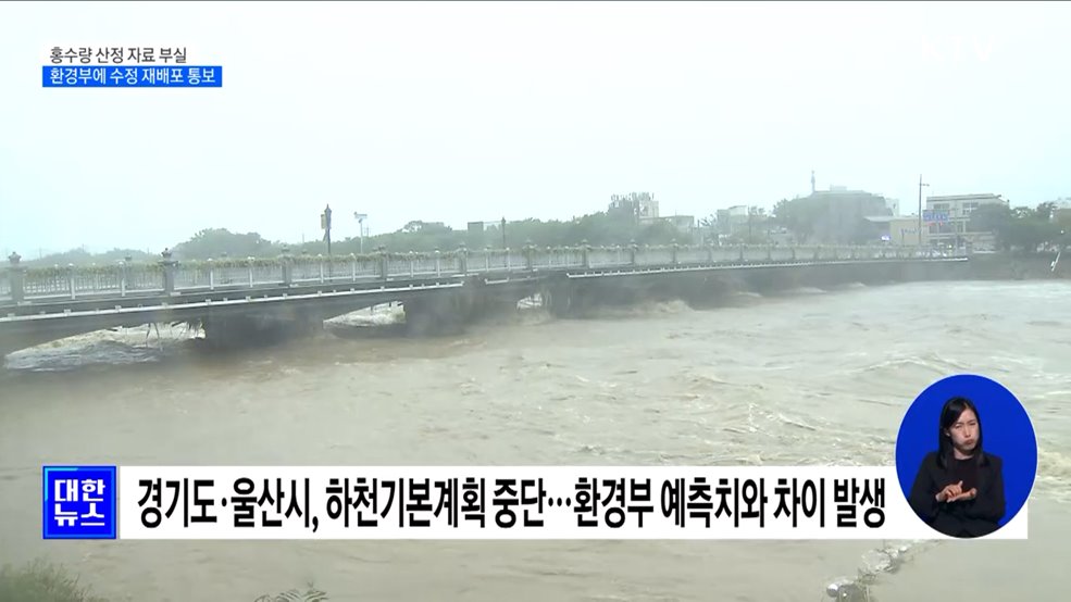 홍수량 산정 과정서 부실 적발···환경부에 수정 재배포 통보