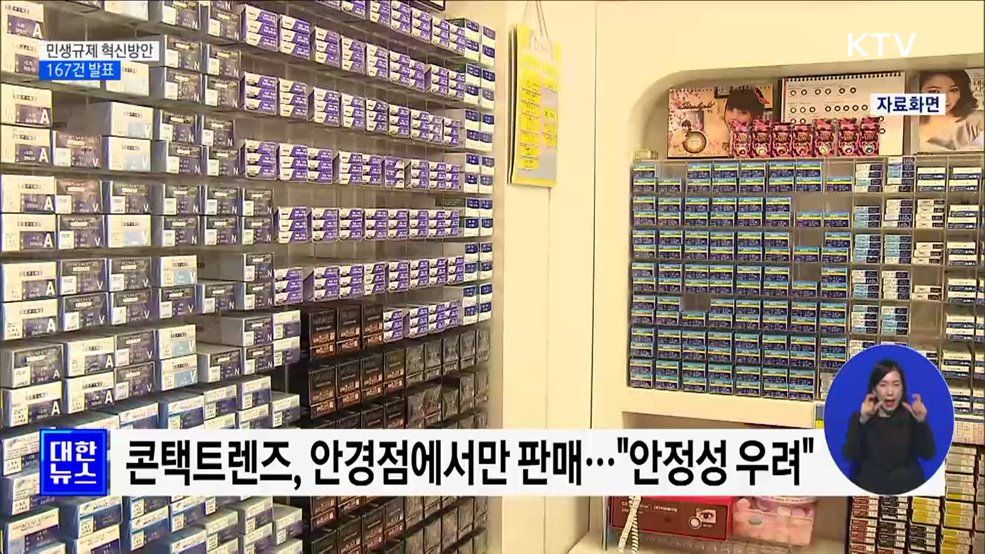 콘택트렌즈 온라인 구매 가능···"민생규제 신속 개선"