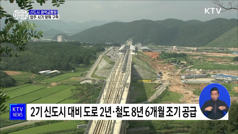 신도시 광역교통망 신속 구축···최대 8년 6개월 단축
