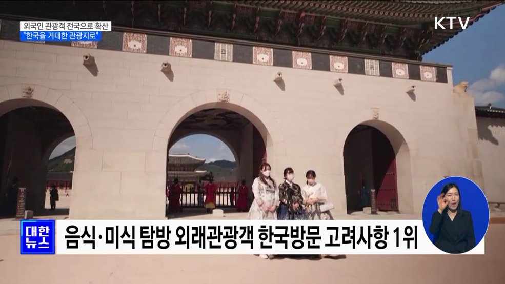외국인 관광객 전국으로 확산···"한국을 거대한 관광지로"