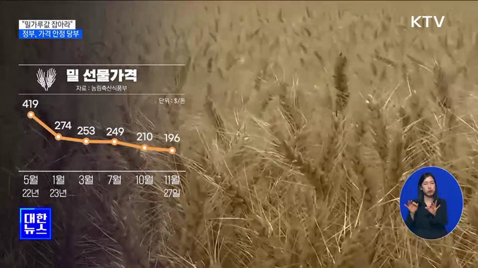 "밀가루값 잡아라"···정부, 가격 안정 당부 [정책현장+]