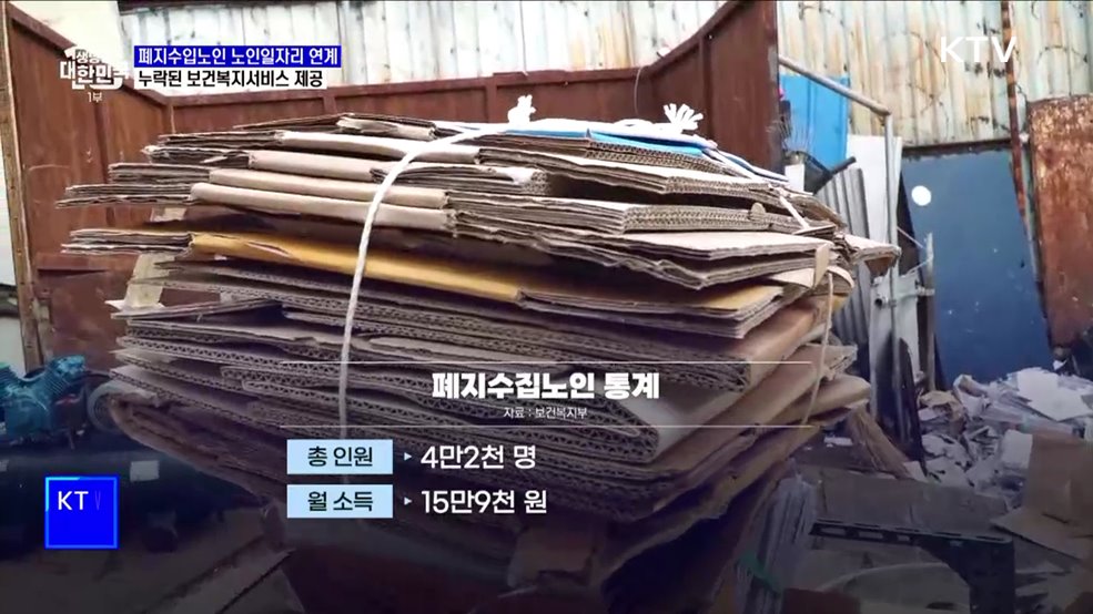 폐지수입노인 노인일자리 연계···누락된 복지서비스 제공