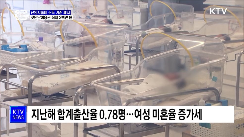 '난임시술' 소득 안 따지고 지원···'첫만남이용권' 최대 3백만 원