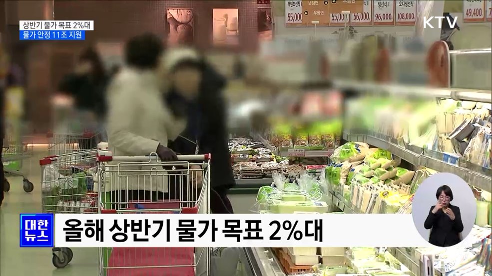 "상반기 물가 2% 대로 잡는다"···11조 지원
