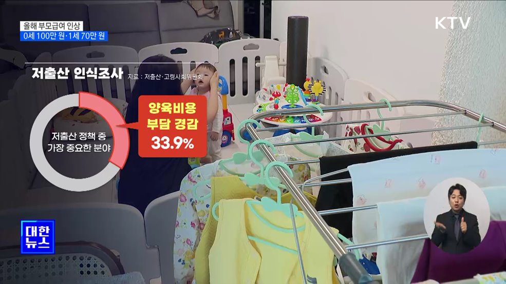 부모급여 올해부터 '0세 100만 원·1세 70만 원' 지급 [정책현장+]