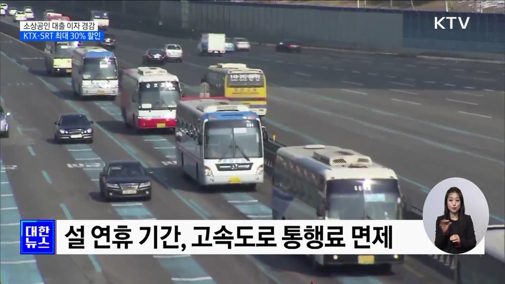 소상공인 40만 명 대출이자 경감···KTX 최대 30% 할인