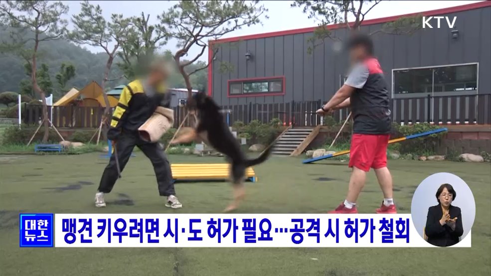 맹견 키우려면 시·도 허가 필요···공격 시 허가 철회