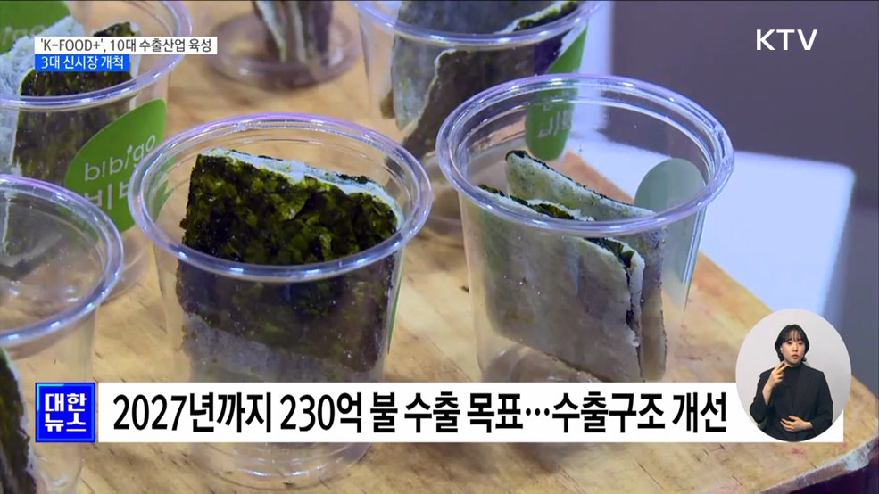 'K-FOOD+', 10대 수출전략산업 육성···3대 신시장 개척