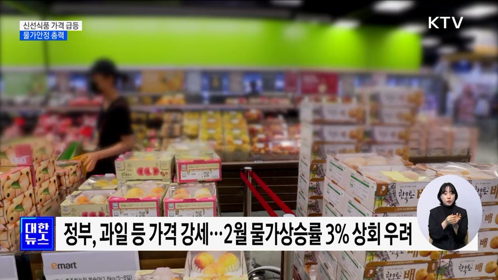 '금값 과일' 장바구니 부담···할인 행사 등 물가안정 총력