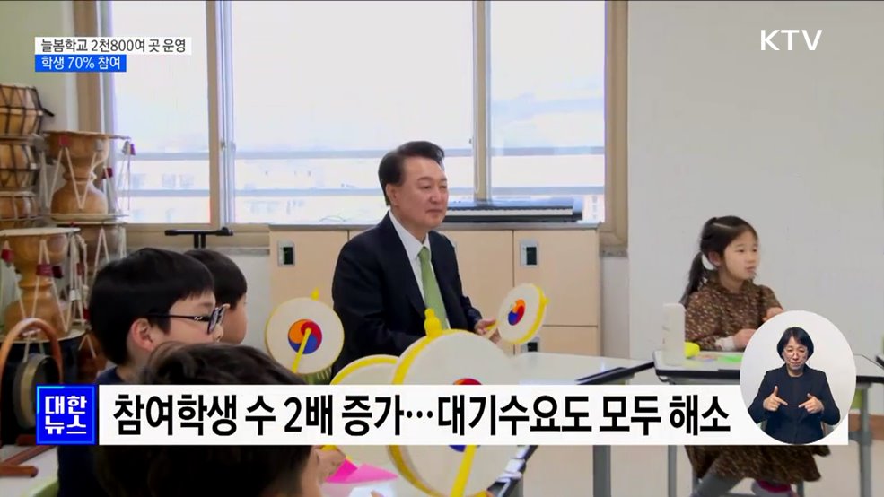 늘봄학교 2천800여 곳 운영···학생 70% 참여