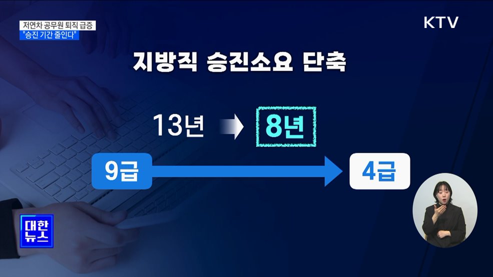 저연차 공무원 퇴직 급증···"공무원 승진 기간 줄인다"