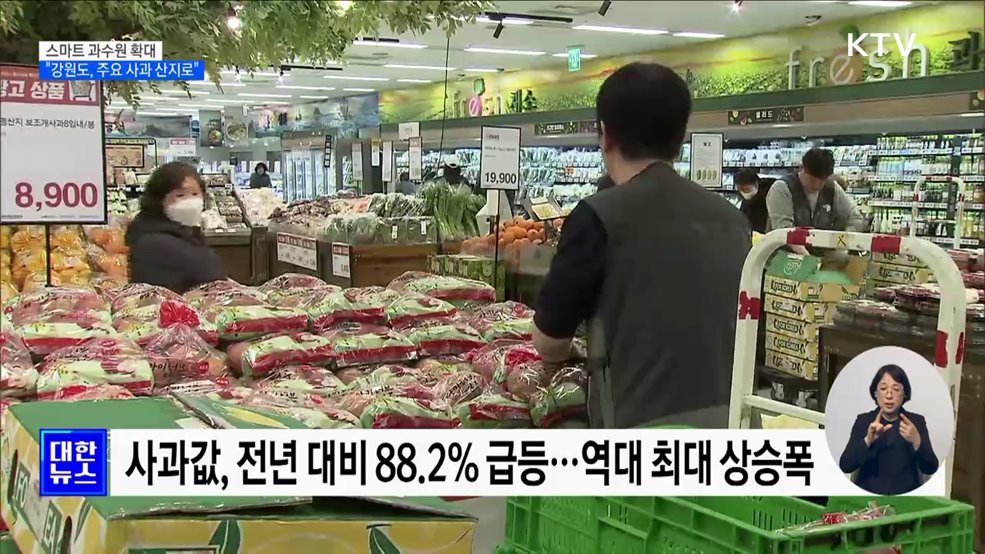 스마트 과수원 확대···"강원도를 주요 사과 생산지로"