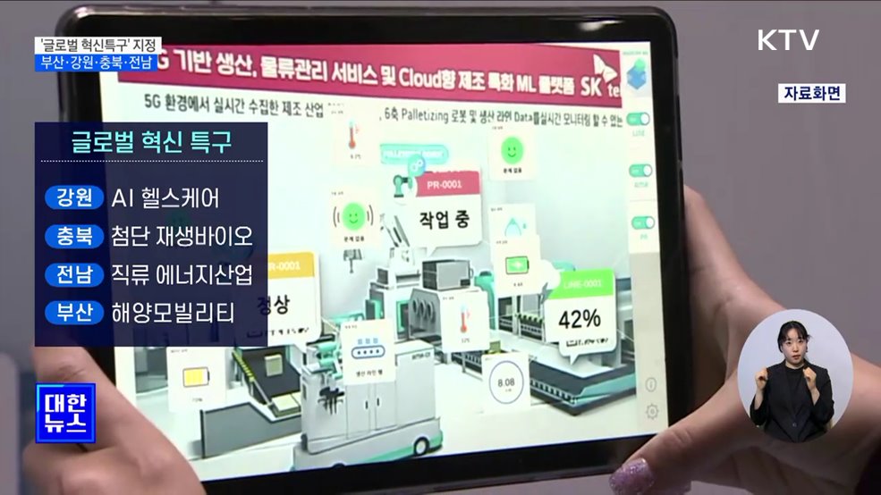 '글로벌 혁신특구' 부산·강원·충북·전남 확정