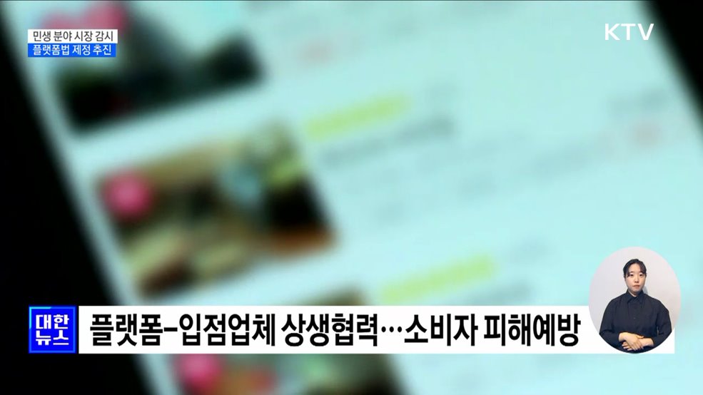 민생 분야 시장감시 강화···"플랫폼법 제정 추진"