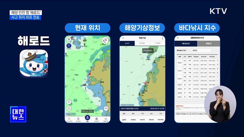 해양 안전 앱 '해로드' 활용 익수자 긴급 구조 훈련