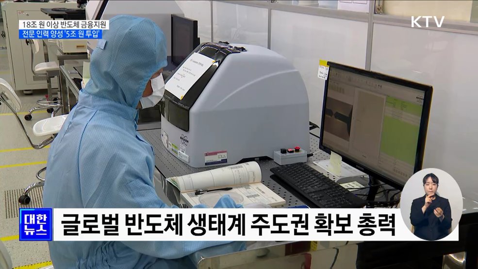 반도체 금융 지원 강화 '18조 원 규모'···전문인력 양성