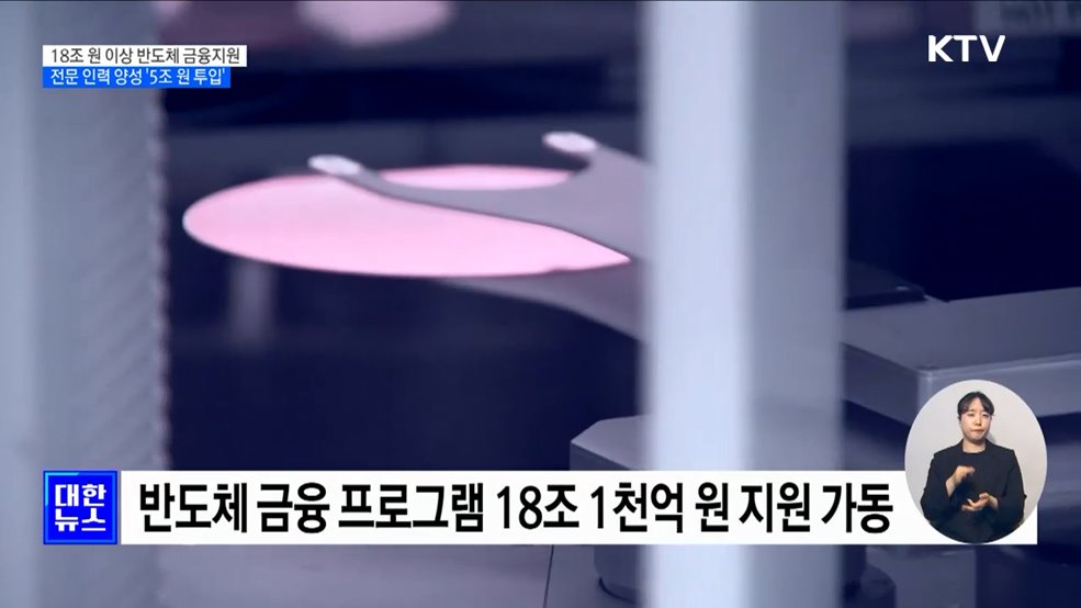 반도체 금융 지원 강화 '18조 원 규모'···전문인력 양성