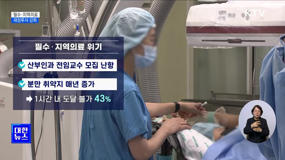 필수의료 특별회계·지역의료기금 신설···"과감히 투자"