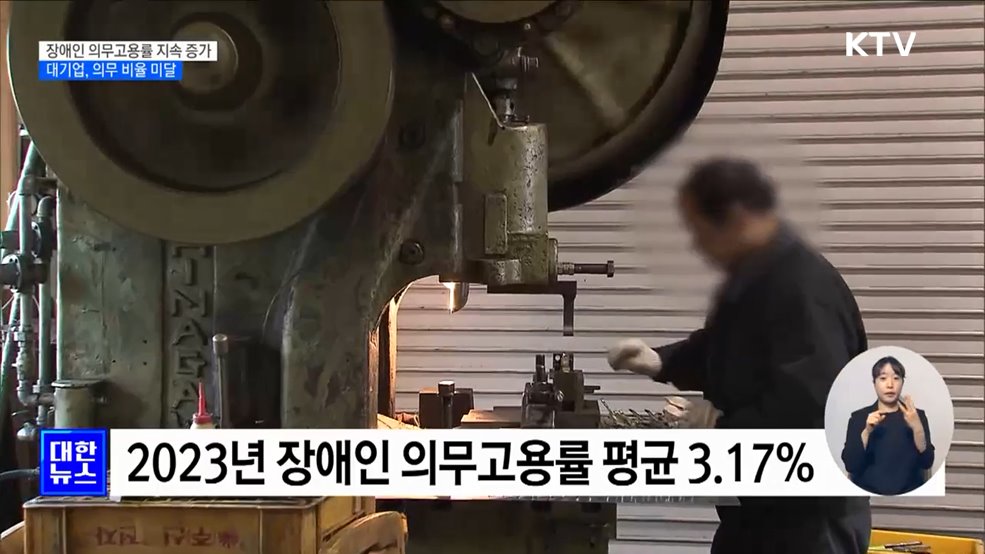 장애인 의무고용률 3.17%로 꾸준히 증가