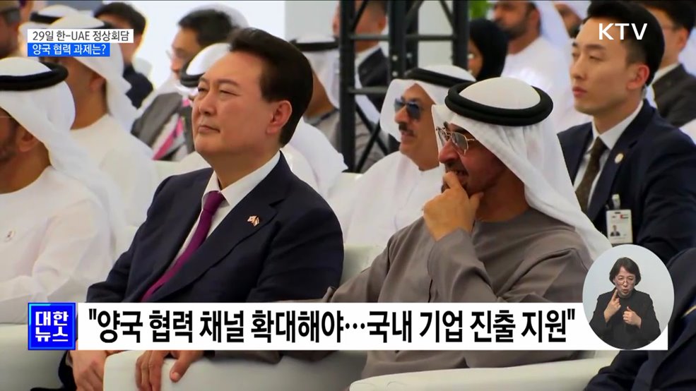 29일 한-UAE 정상회담···양국 협력 과제는?