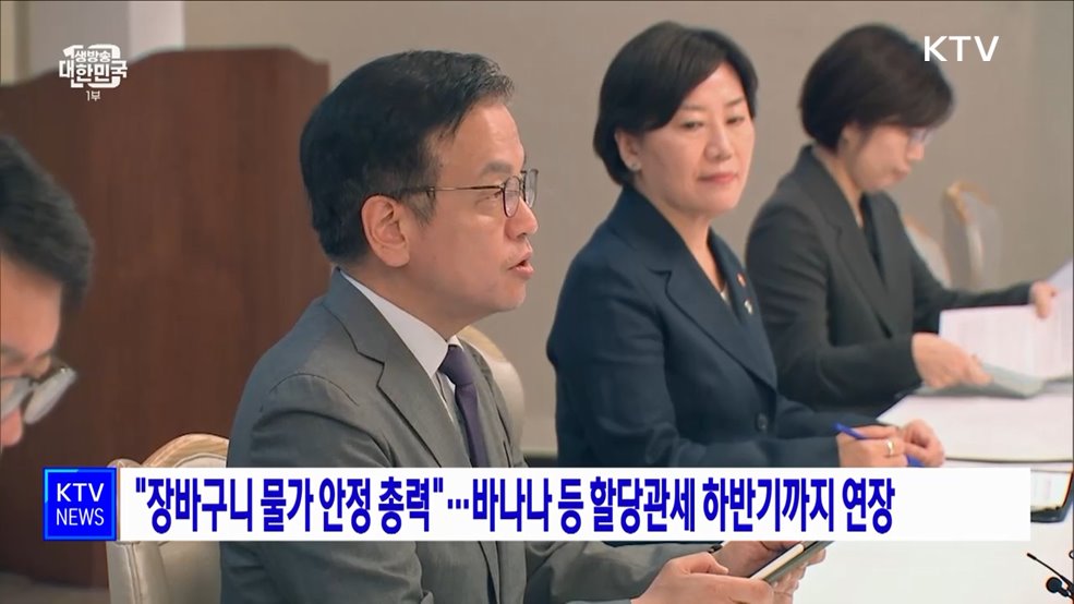 "장바구니 물가 안정 총력"···바나나 등 할당관세 하반기까지 연장