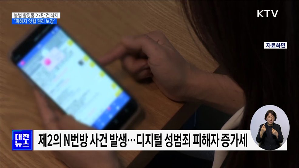 불법 촬영물 27만 건 삭제···"피해자 잊힐 권리 보장"