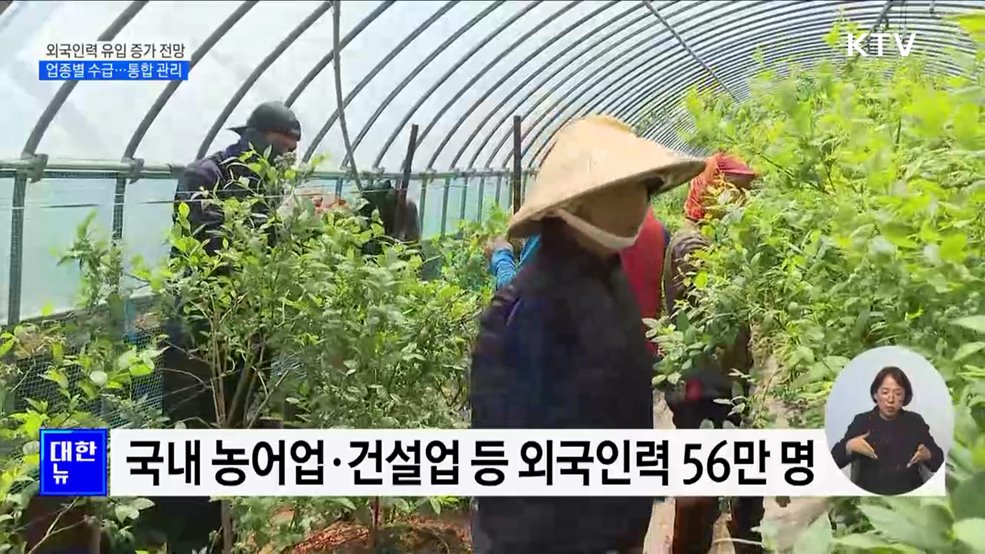 외국인력 증가 전망···업종별 중장기 통합 관리