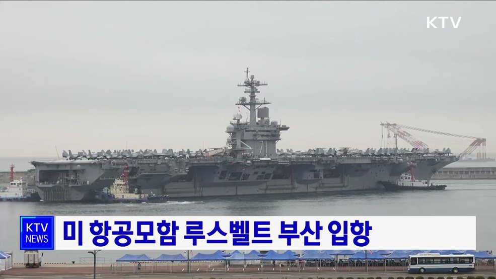 미 항공모함 루스벨트 부산 입항