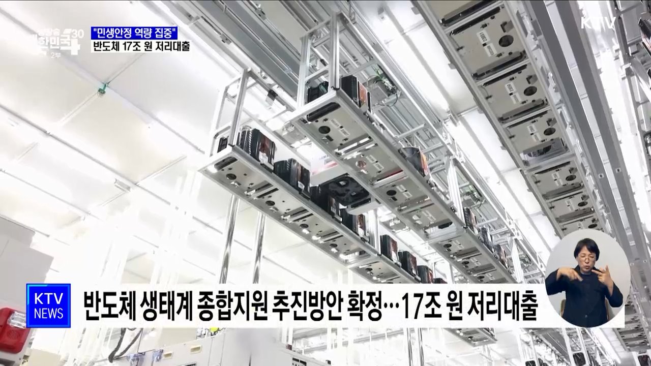 반도체 17조 원 저리대출···국가전략기술 세액공제 3년 연장