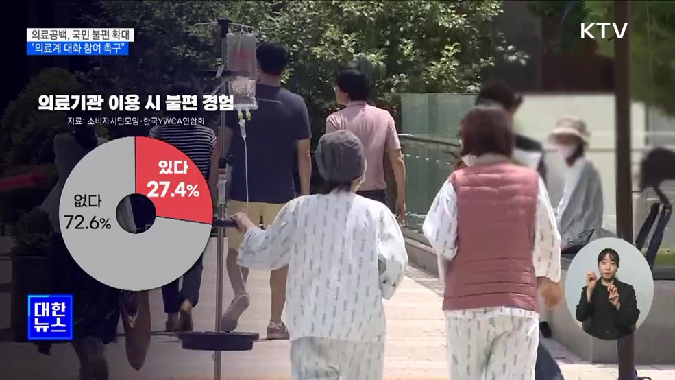 10명 중 3명 의료기관 이용 불편···"의료계 대화 참여 촉구"