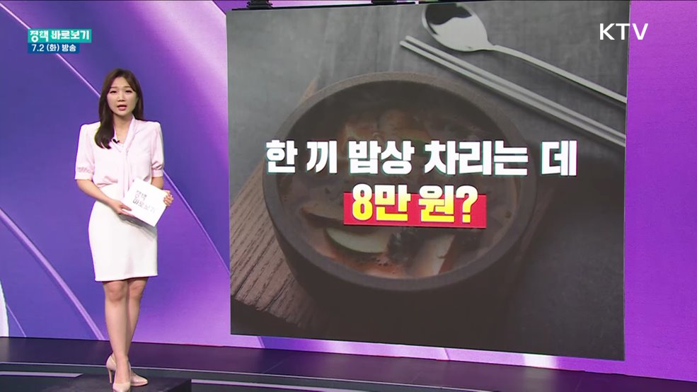 치솟은 물가, 한끼 차리는 데 8만원? 사실은