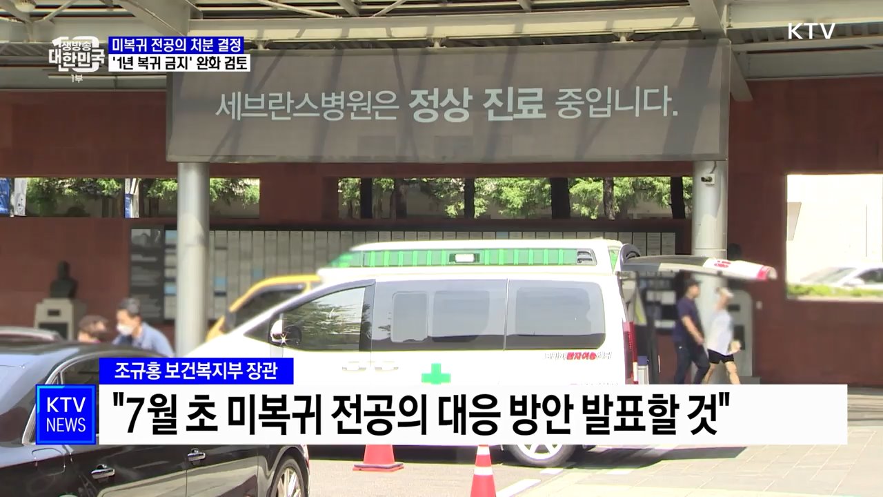 오늘 미복귀 전공의 처분 결정···복지부 장관 발표