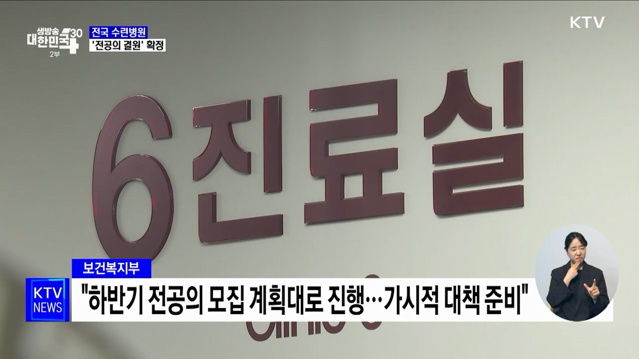 전국 수련병원 오늘까지 '전공의 결원' 확정