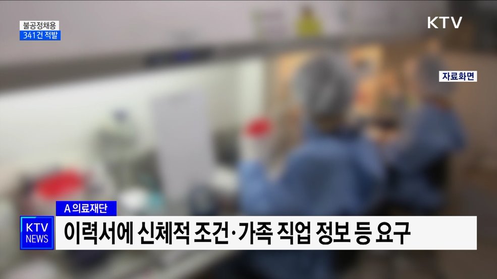 개인정보 요구·불합격 미통보···불공정채용 341건 적발