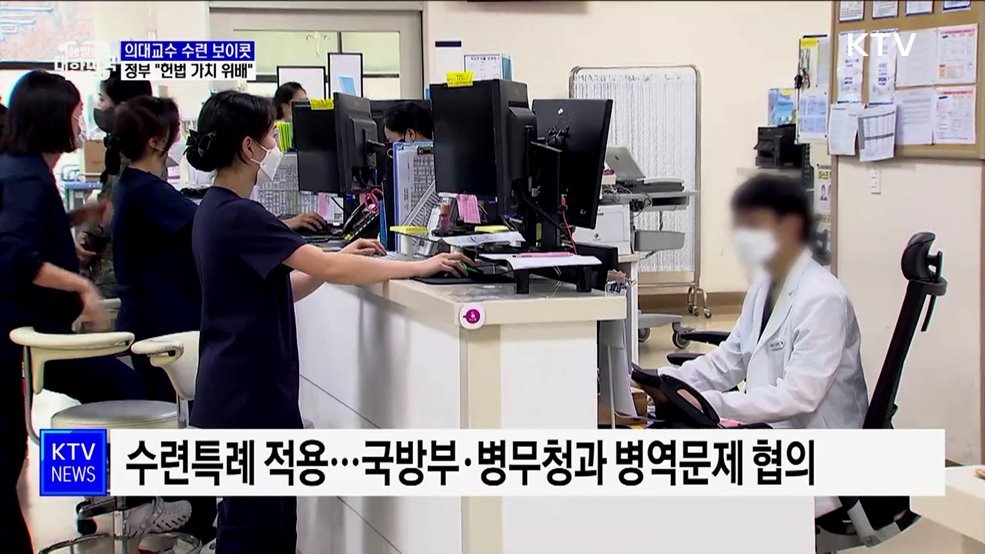 정부 "의대교수 '수련 보이콧', 헌법 가치 위배"